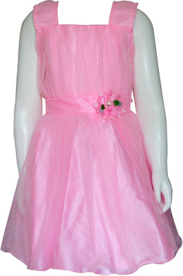 

Priyank Midi/Knee Length Party Dress(Pink, Sleeveless