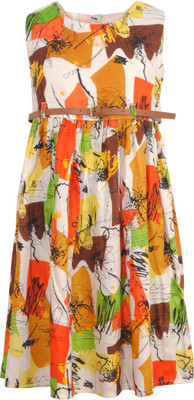 

Bella Moda Midi/Knee Length Casual Dress(Multicolor, Sleeveless)
