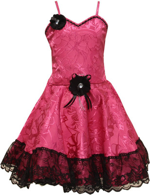 

Priyank Midi/Knee Length Party Dress(Pink, Noodle strap