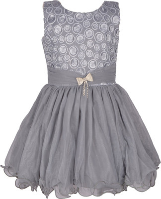 

Priyank Girls Midi/Knee Length Party Dress(Grey, Sleeveless