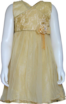 

Priyank Midi/Knee Length Party Dress(Beige, Sleeveless, Fawn