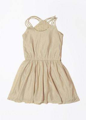 

Gini & Jony Girls Midi/Knee Length Casual Dress(White, Noodle strap, C103