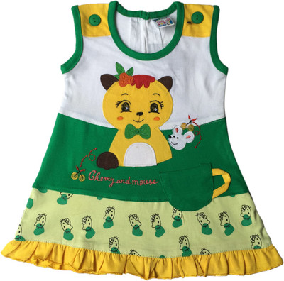 

LittleLife Casual Dress(Multicolor, Green