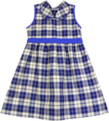 

SSMITN Midi/Knee Length Casual Dress(Blue, Sleeveless