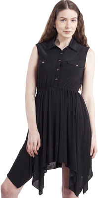 

Peptrends Women's Fit and Flare Black Dress