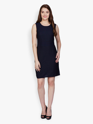 Tokyo Talkies Women Shift Dark Blue Mini/Short Dress