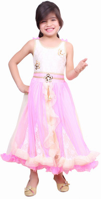 

Tiny Toon Girls Midi/Knee Length Party Dress(Pink, Sleeveless