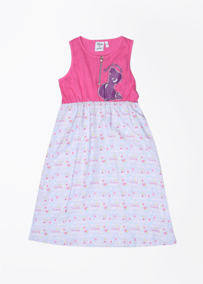 

Disney by Genes Girls Midi/Knee Length Casual Dress(Multicolor, Sleeveless, Multi colour