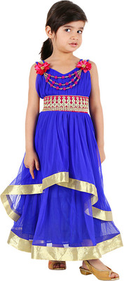 

Tiny Toon Girls Maxi/Full Length Party Dress(Blue, Sleeveless