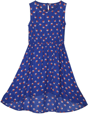 

Poppers by Pantaloons Midi/Knee Length Casual Dress(Blue, Sleeveless