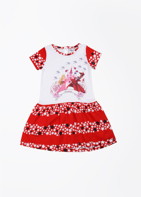 

Disney by Genes Girls Mini/Short Casual Dress(Multicolor, Half Sleeve, Multi colour