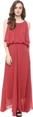 HARPA Women A-line Red Knee Length Dress
