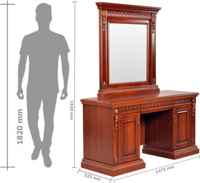 Hometown Morrison Engineered Wood Dressing Table(Finish Color - , Red Cherry, Knock Down)