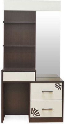 

@home by Nilkamal Angel Engineered Wood Dressing Table(Finish Color - Walnut With White)