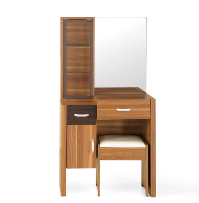 @home by Nilkamal Mike Engineered Wood Dressing Table(Finish Color - Light Walnut)