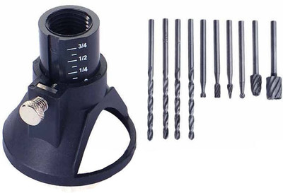 DIY Crafts 4 Drill Bit+6HSS Wood Miling Burrs+Drill Carving Rotary Locator Tools Locator Drill Bit Set