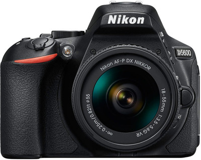 View Nikon D5600 DSLR Camera With the AF-P DX Nikkor 18 - 55 MM F/3.5-5.6G VR(Black) Price Online(Nikon)