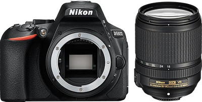 Nikon D5600 DSLR Camera Body with Single Lens: AF-S DX Nikkor 18 - 140 MM F/3.5-5.6G ED VR (16 GB SD Card) (Black)