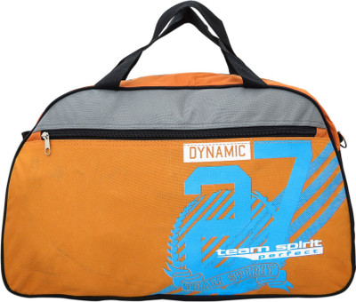 Heels & Handles Mora Travel Duffel Bag(Orange, Grey, Black), Black;grey;orange