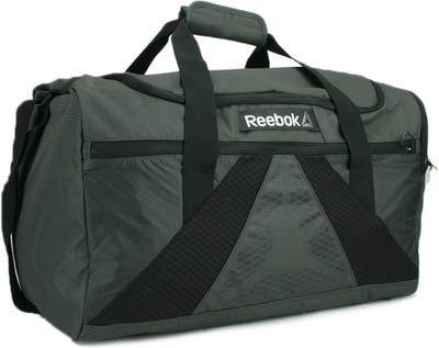 

REEBOK 18 inch/46 cm Os Medium Grip Travel Duffel Bag(Grey, Green), Green;grey