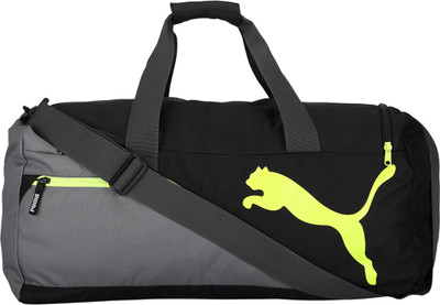 

Puma Fundamentals Sports Bag M Gym Bag(Black, Grey)