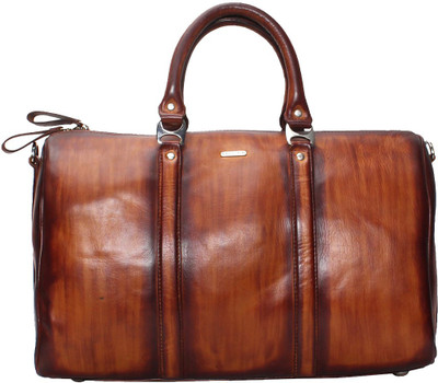 

Bare Skin 20 inch/51 cm VEG. TANNED LEATHER & HAND FINISHED GYM / DUFFLE BAG Gym Bag(Brown)