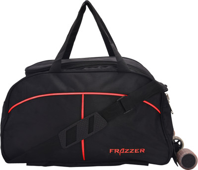 

Frazzer Travel Duffel Strolley Bag(Black, Red)