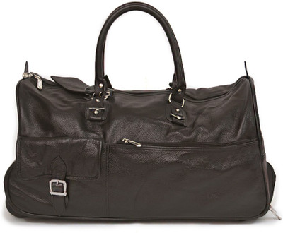 

WestHide 22 inch/56 cm LEATHER DUFFLE TROLLEY BAG 22" Travel Duffel Bag(Brown)