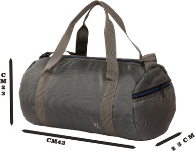 

Walletsnbags 17 inch/43 cm Checkered Light Weight Cum Gym Bag Travel Duffel Bag(Grey)