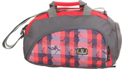 

U United 18 inch/46 cm Aero Gym Gym Bag(Red, Grey), Grey;red