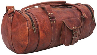 

Pranjals House genuine leather multipurpose bag Travel Duffel Bag(Brown)