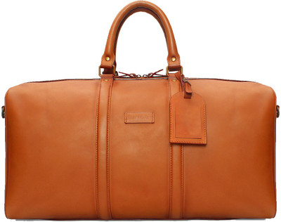 

Brune 18 inch/46 cm SADDLE LEATHER WITH CONTRAST EDGE PAINT DUFFLE BAG Gym Bag(Brown)