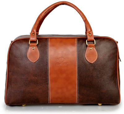 

The Clownfish Artificial Leather Duffel Luggage Cabin Bag Travel Duffel Bag(Brown)