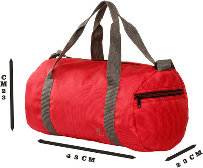 

Walletsnbags 17 inch/43 cm Walletsnbags Checkered Light Weight Cum Gym Bag Travel Duffel Bag(Red)