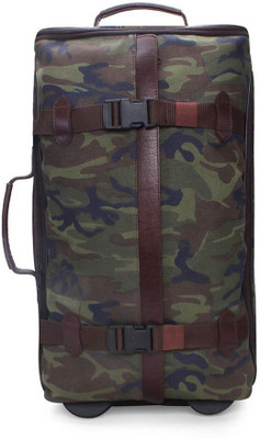 

Bare Skin 11 inch/30 cm (Expandable) Camo Print Canvas Duffle Strolley Bag Duffel Strolley Bag(Green)