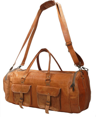 

Pranjals House 26 inch/66 cm (Expandable) leater travel duffel bag Travel Duffel Bag(Brown)
