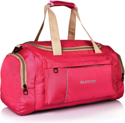 

Suntop Alive Travel/Gym/Fitness Travel Duffel Bag(Pink, Beige), Beige;pink