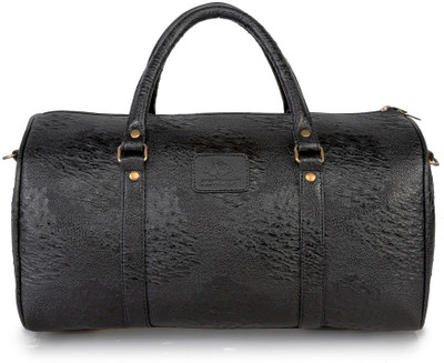 

The Clownfish Artificial Leather Duffel Luggage Cabin Bag Travel Duffel Bag(Black)