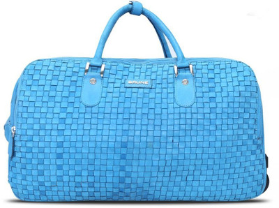 

Brune Hand weave Strolley Travel Duffle bag Duffel Strolley Bag(Blue)