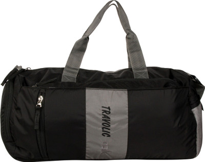 Travolic 8 inch/21 cm (Expandable) OAK Gym Bag(Black)