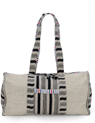

The House of Tara Ethnic Handloom Fabric Weekender Travel Duffel Bag(Grey)