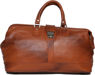 

C Comfort 22 inch/56 cm Genuine Leather 22 Inch Small Travel Bag Travel Duffel Bag(Beige)