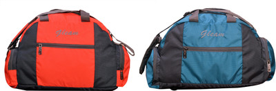 

Gleam 15 inch/38 cm Sport / Travelling (With Shoe Pocket ) Gym Bag(Orange, Blue), Blue;orange