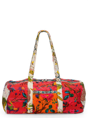 

The House of Tara Vintage Patchwork Fabric Weekender Travel Duffel Bag(Multicolor)