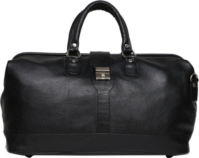 

C Comfort 22 inch/56 cm Genuine Leather Small Travel Bag Travel Duffel Bag(Black)