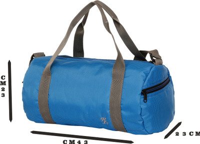 

Walletsnbags 17 inch/43 cm Checkered Light Weight Cum Gym Bag Travel Duffel Bag(Blue)