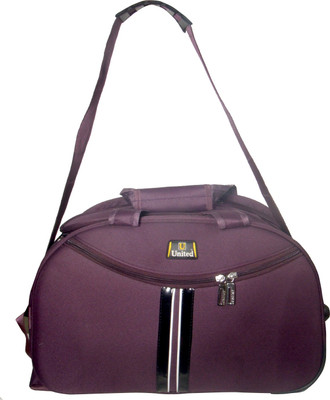 

United Bag Udb025 2tone Strapped Travel Duffel Bag(Purple)