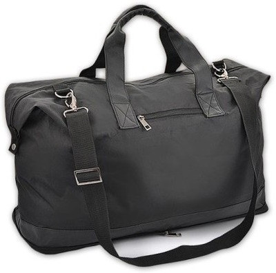 

Jazam 20 inch/50 cm (Expandable) Folding Leatherette Flight cabin size compliant Travel Duffel Bag(Black)