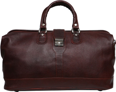

C Comfort 22 inch/56 cm Genuine Leather Small Travel Bag Travel Duffel Bag(Brown)