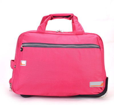 

ANNI CREATIONS 45 inch/114 cm Checkered Duffel Strolley Bag(Pink)